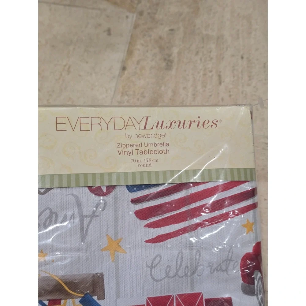 4th of July‎ Vinyl Tablecloth Flannel Back 70